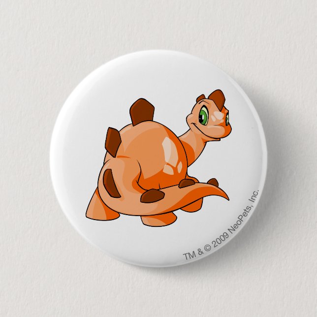 Chomby Orange 2 Inch Round Button (Front)