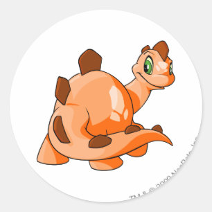 Chomby Orange Classic Round Sticker