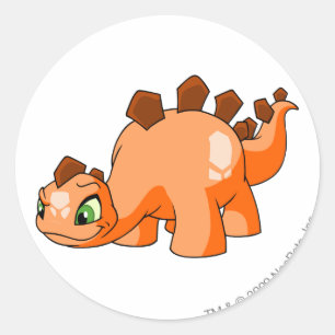 Chomby Orange Classic Round Sticker
