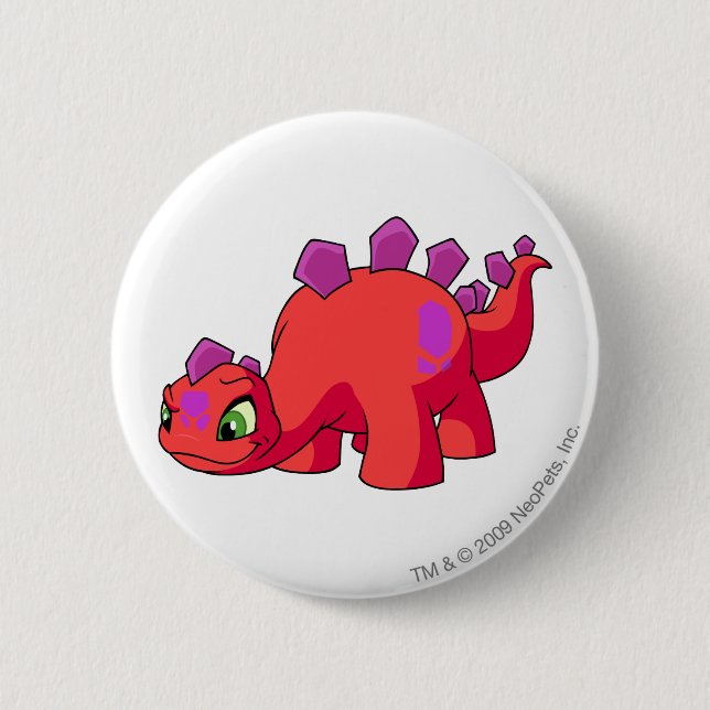 Chomby Red 2 Inch Round Button (Front)