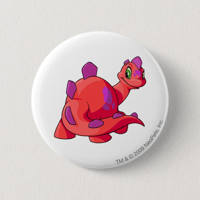 Chomby Red 2 Inch Round Button (Front)