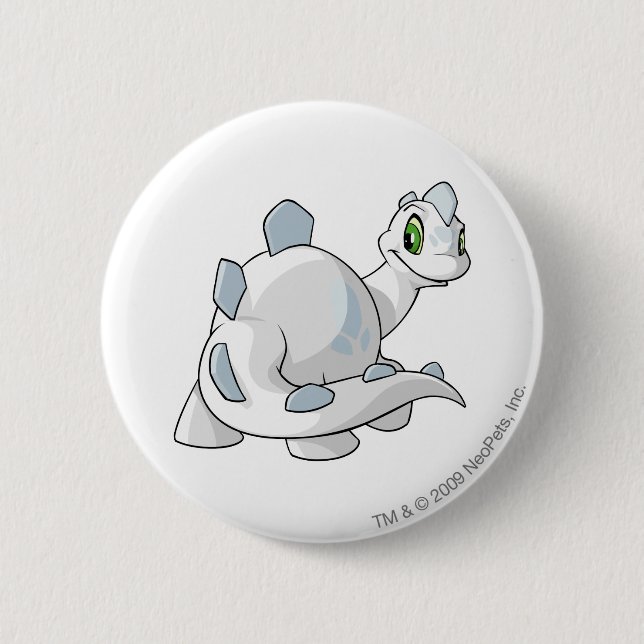 Chomby White 2 Inch Round Button (Front)