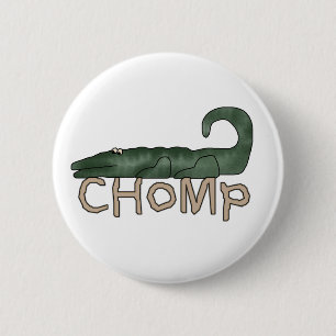 Chomp Alligator 2 Inch Round Button