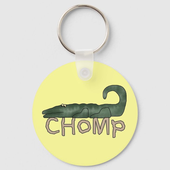 Chomp Alligator Tshirts and Gifts Keychain (Front)