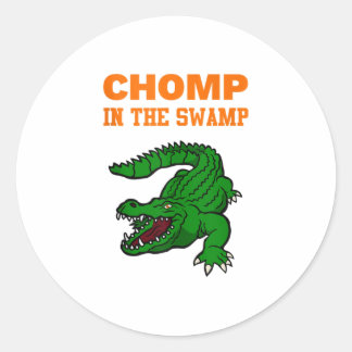 Chomp in the Swamp Gator Tank Top Classic Round Sticker