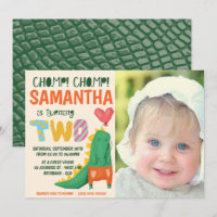 Chompe ! Crocodile Anniversaire Photo Invitation