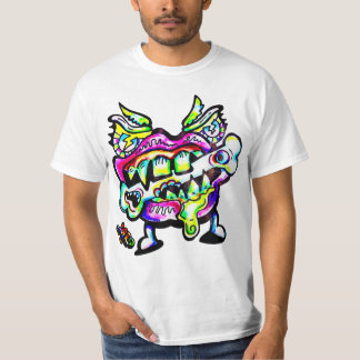Chompe Monster Mouth M13 Color Graphic Art T-shirt