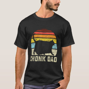 Chonk Cat Dad Scale Style Daddy Cats T-Shirt