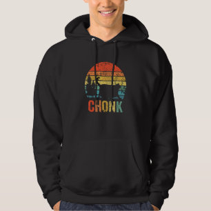 Chonk Cat Scale Meme  Retro Style Vintage Cats Mem Hoodie
