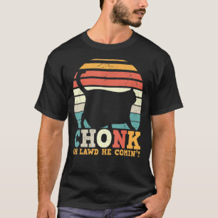Chonk Cat Scale Meme  Retro Style Vintage Cats Mem T-Shirt