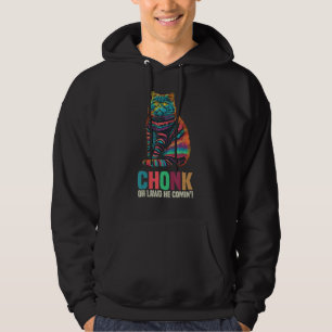 Chonk Cat Scale Meme Retro Style Vintage Cats Meme Hoodie