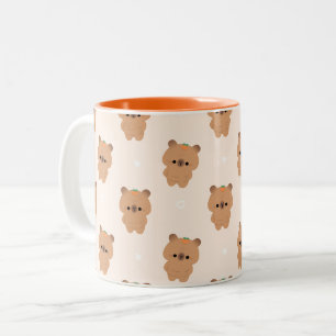 Chonky Capybara Two-Tone Coffee Mug