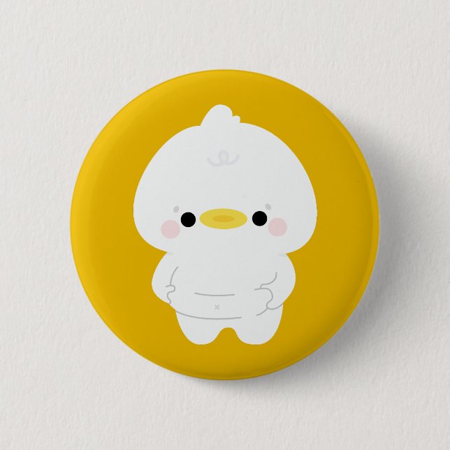 Chonky Duck 2 Inch Round Button (Front)