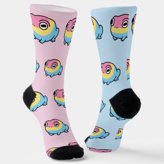 Chonky Pansexual Frog Pride Socks | Cute Pan Pride