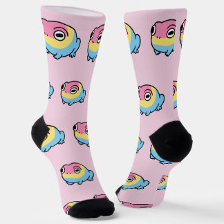 Chonky Pansexual Frog Pride Socks | Cute Pan Pride