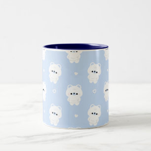 Chonky Polar Bear Two-Tone Coffee Mug