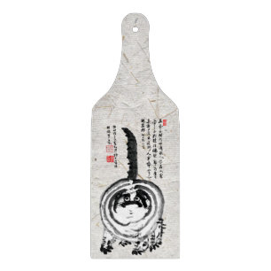 Chonky Striped Japanese Tabby Cat Cutting Board