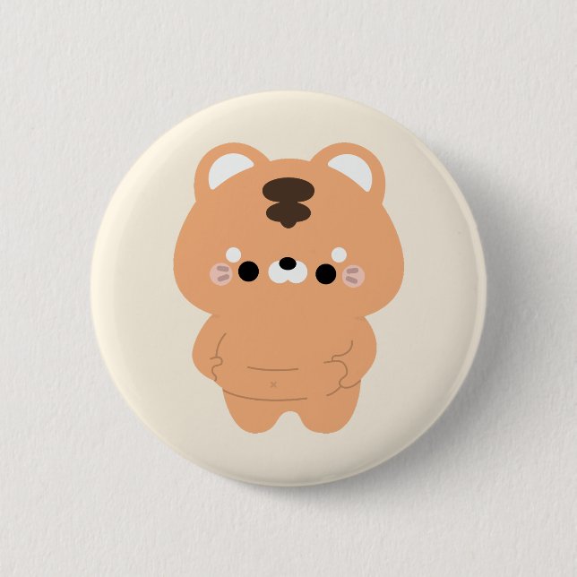 Chonky Tiger 2 Inch Round Button (Front)
