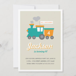 Choo Choo Anniversaire Fête Invitation