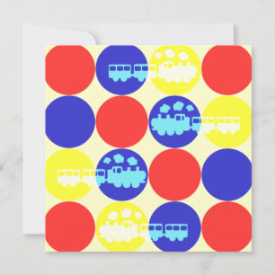 Choo Choo Dots Anniversaire Invitation