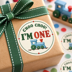 Choo Choo I’m One Train 1st Birthday Sticker