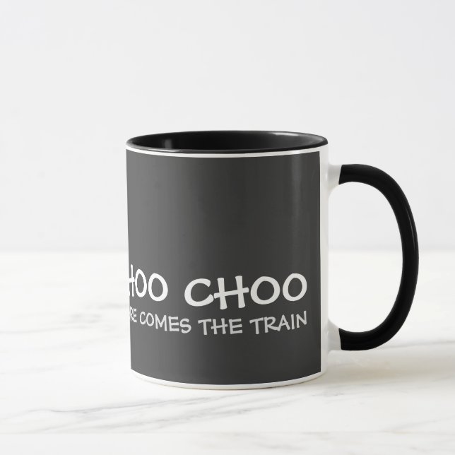 "Choo Choo ici vient tasse rouge/noire du train" (Droite)