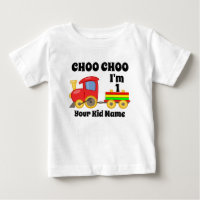 Choo Choo I'm 1 Years Old Train Kids Birthday Gift
