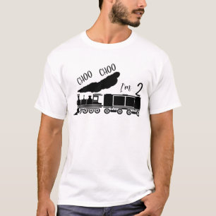 Choo Choo I'm 2, 2e anniversaire, T-shirt pour hom