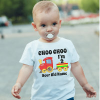 Choo Choo I'm 2 Years Old Train Kids Birthday Gift