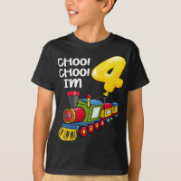 Choo Choo I'm 4 Years Old Locomotive Boys Train 4t