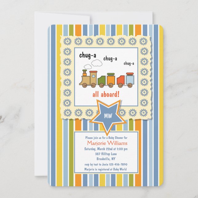 Choo Choo Invitation (Front)