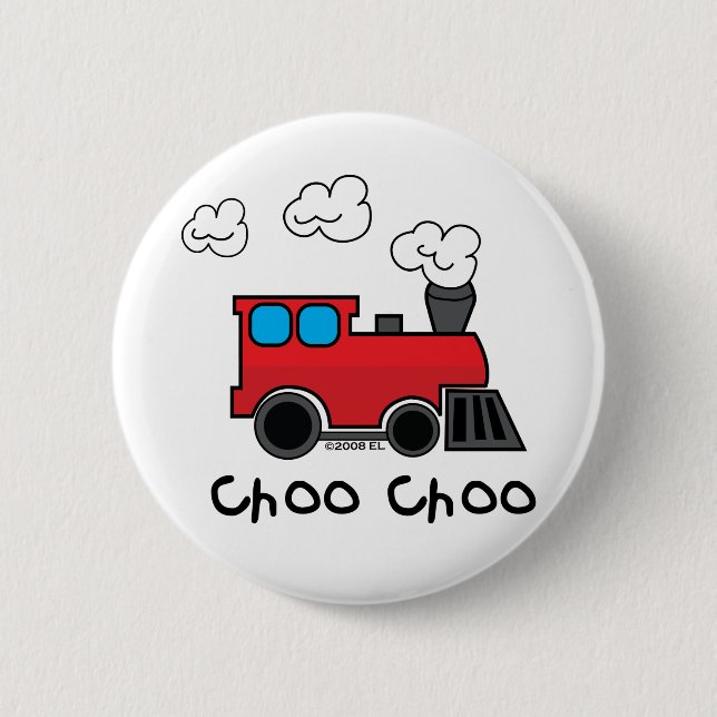 Choo Choo Train 2 Inch Round Button (Front)