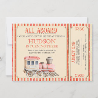 Choo Choo Train Anniversaire Invitation - Train Pa