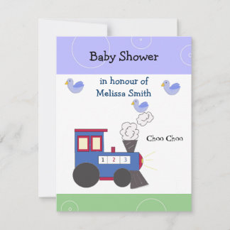 Choo Choo Train Baby Shower Invitation