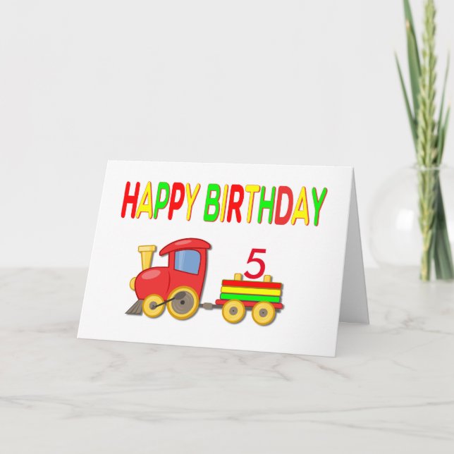 Choo-Choo Train Birthday Card (Front)