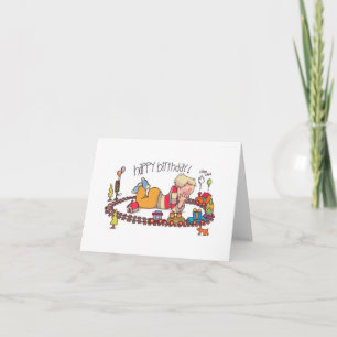 Choo-choo train birthday notecard