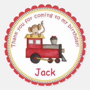 Choo Choo Train Birthday Party Favour Stickers