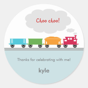Choo Choo Train Favour Sticker or Envelope Seal