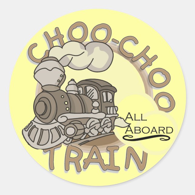 Choo Choo Train Tshirts and Gifts Classic Round Sticker (Front)