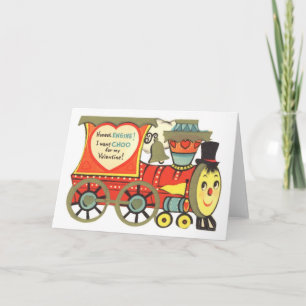 Choo Choo Train Valentine Holiday Card