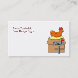 Chook House Funny Chicken on House Cartoon Business Card