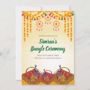 Choora invitations & Bangle ceremony invite