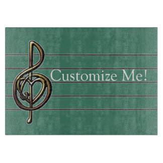 Choose a Colour Embossed Look Treble Clef and Hear Cutting Board