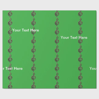 Choose a Colour Embossed Look Treble Clef and Hear Wrapping Paper