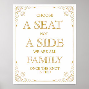 Choose A Seat Wedding Sign   Gatsby Art Deco