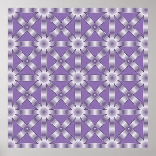 Choose Any Color Repeated Star Pattern Poster
