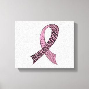 Choose Any Colour Awareness Ribbon Canvas Print