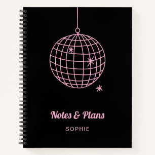 Choose Any Colour Hand-Drawn Disco Ball Notebook