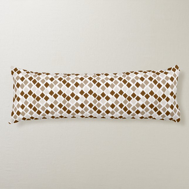 Choose Any Colour Harlequin Diamonds Pattern Body Pillow (Front)