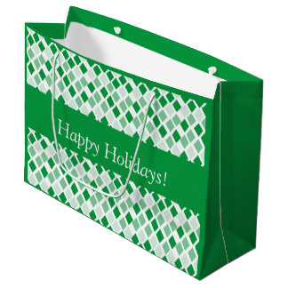 Choose Any Colour Harlequin Diamonds Pattern Large Gift Bag